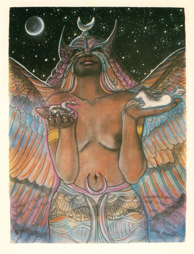 Dunham's Life Song . The Goddess Series . . . l. AfraShe Asungi  Pastel Painting