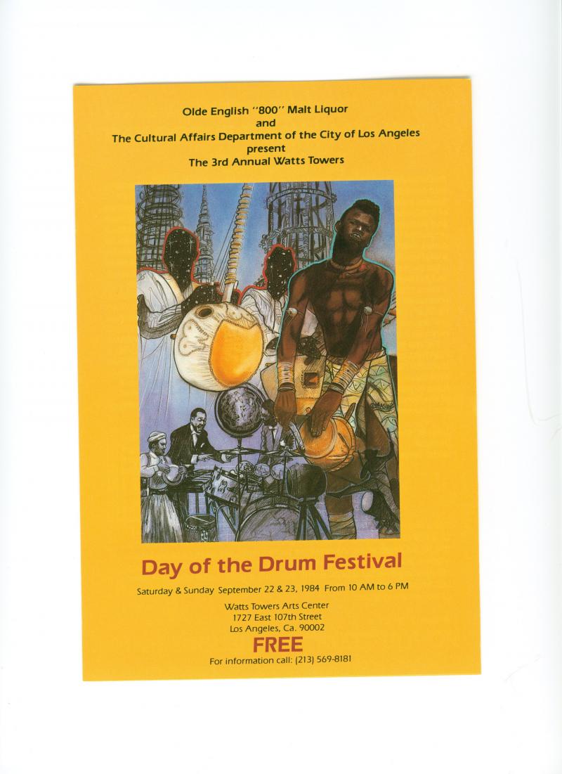 3rd Annual  WTs Day Of The Drum Fest. Poster & Brochure C. 1984-2012 Asungi Prod